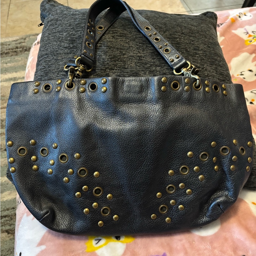 HOBO Black Studded Shoulder Bag
